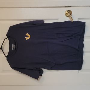 True Religion Cotton T Shirt Dark Blue Yellow Extra Large XL